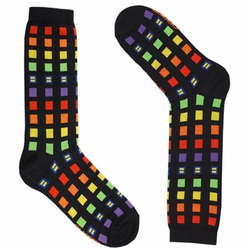 Rainbow Block Socks